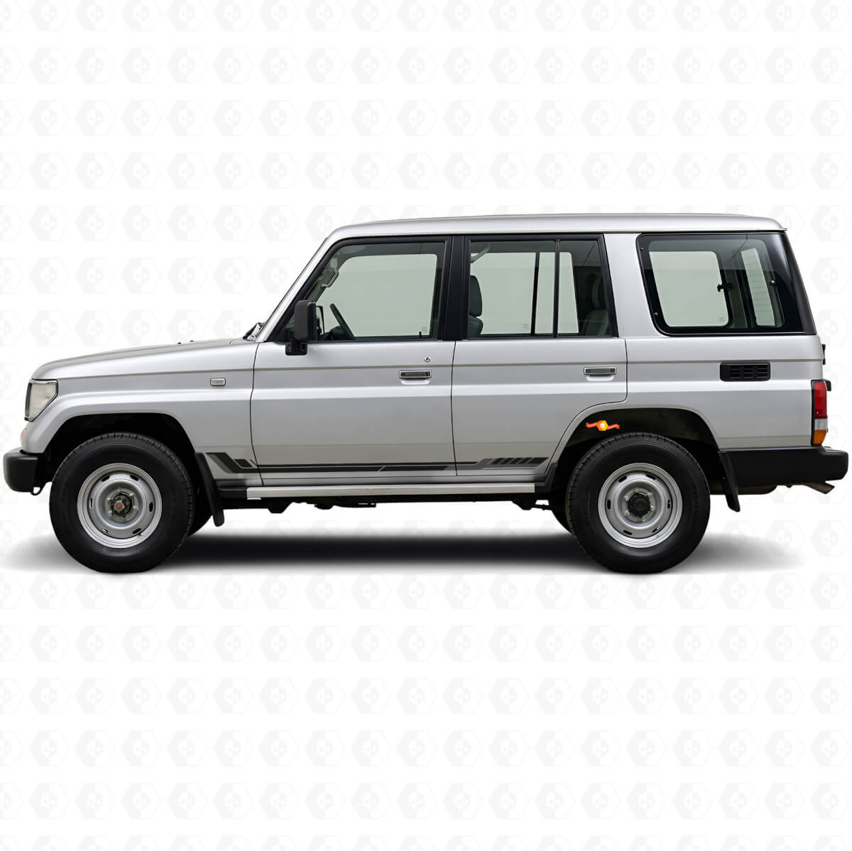 Racingstijl Zijkanten Strepen Vinyl Decal voor Toyota Land Cruiser Prado 1990-1996
