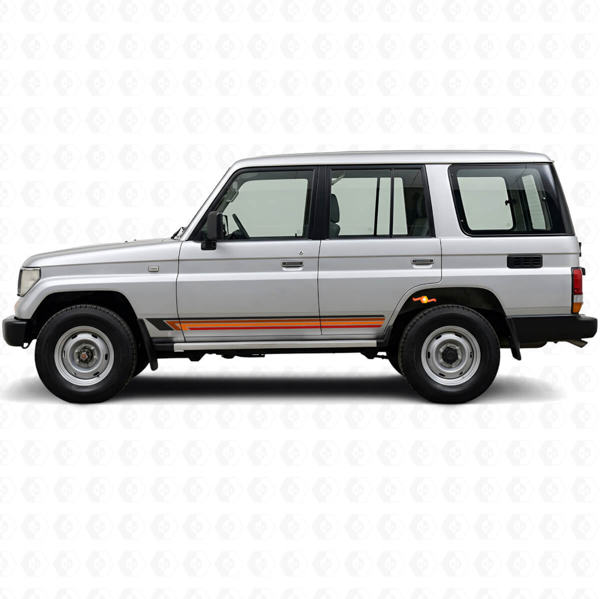 Vintage rechte strepen zijkant vinyl decal voor Toyota Land Cruiser Prado 1990-1996