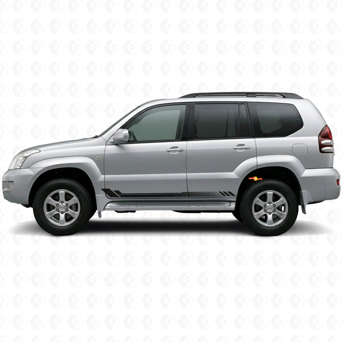 Honeycomb Strepen Zij Vinyl Sticker voor Toyota Land Cruiser Prado 2002-2009