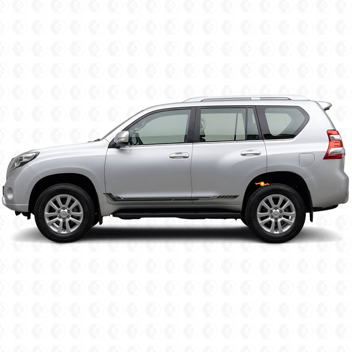 Racingstijl Zijstrepen Vinyl Decal voor Toyota Land Cruiser Prado 2009-2023