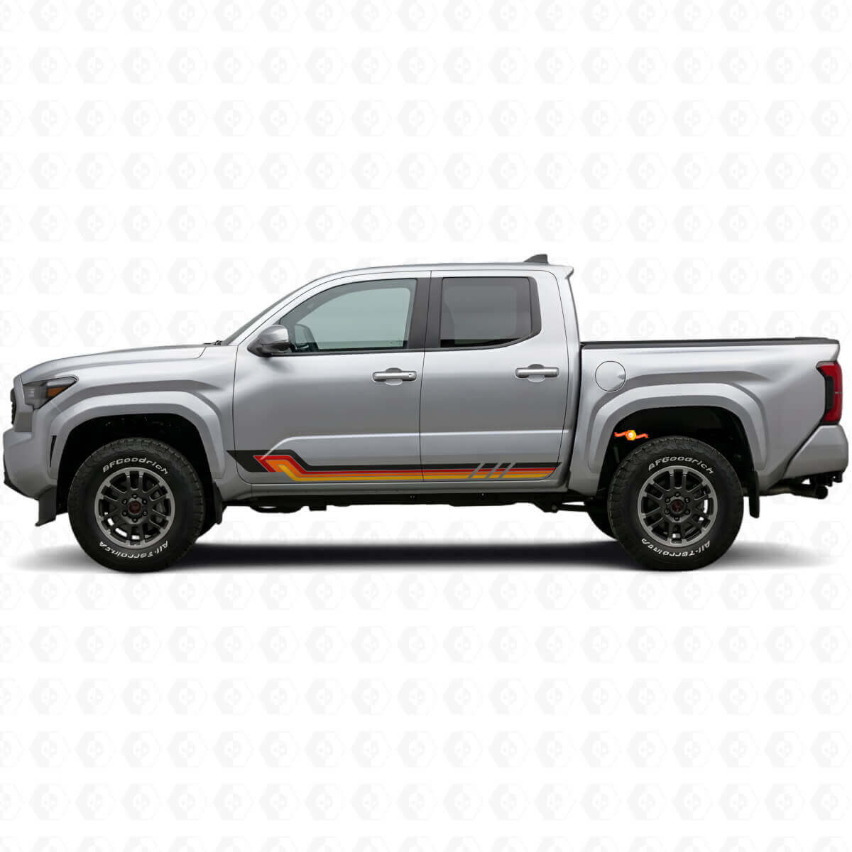 Vintage stijl zijstrepen vinyl decal voor Toyota Tacoma 2023+