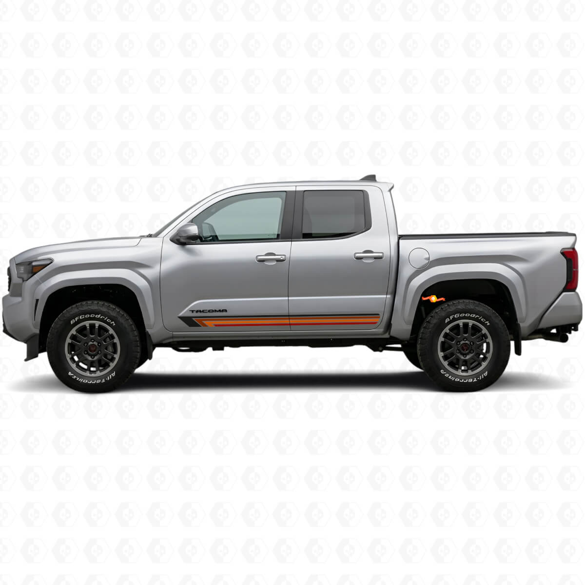 Vintage rechte strepen zijkant vinyl decal voor Toyota Tacoma 2023+