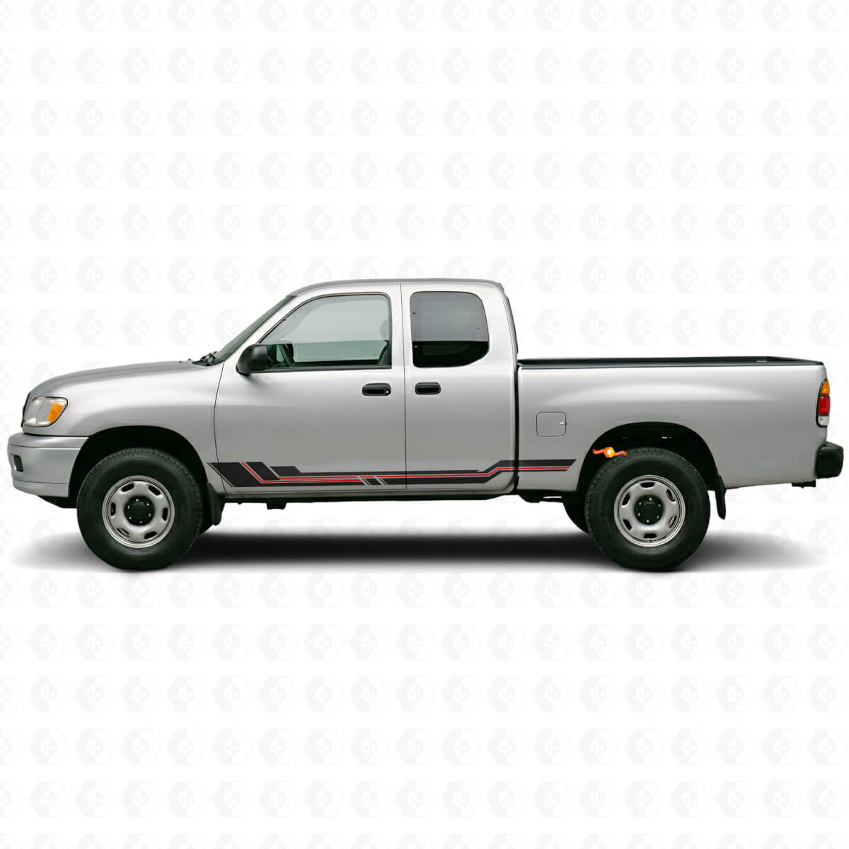 Gebogen Strepen Zijschort Vinyl Decal voor Toyota Tundra 1999-2006