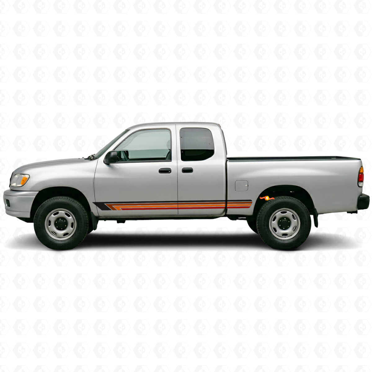 Vintage rechte strepen zijvinylsticker voor Toyota Tundra 1999-2006