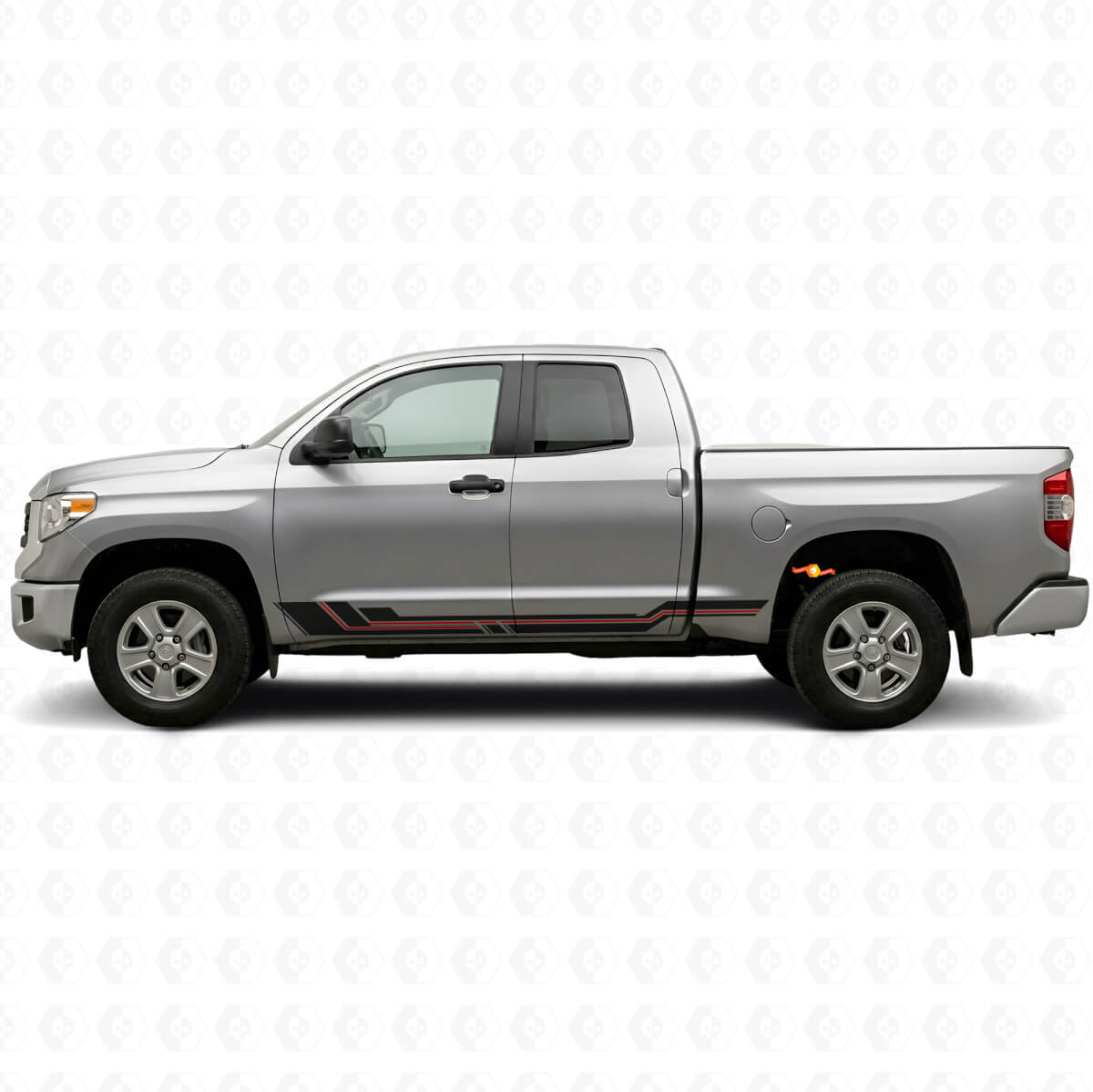 Gebogen Strepen Rocker Panel Vinyl Decal voor Toyota Tundra 2007-2021