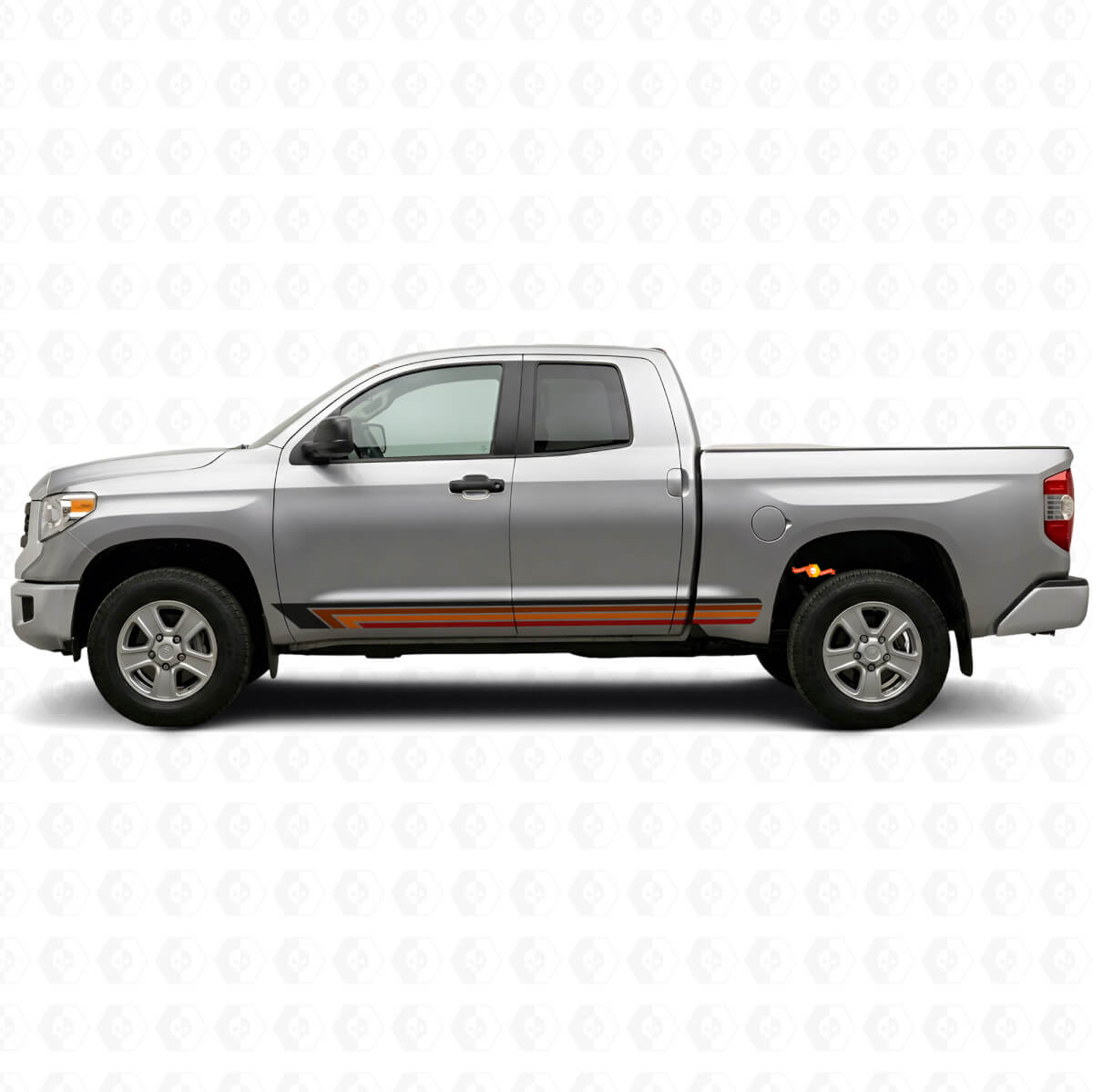 Vintage Rechte Strepen Zij Vinyl Sticker voor Toyota Tundra 2007-2021