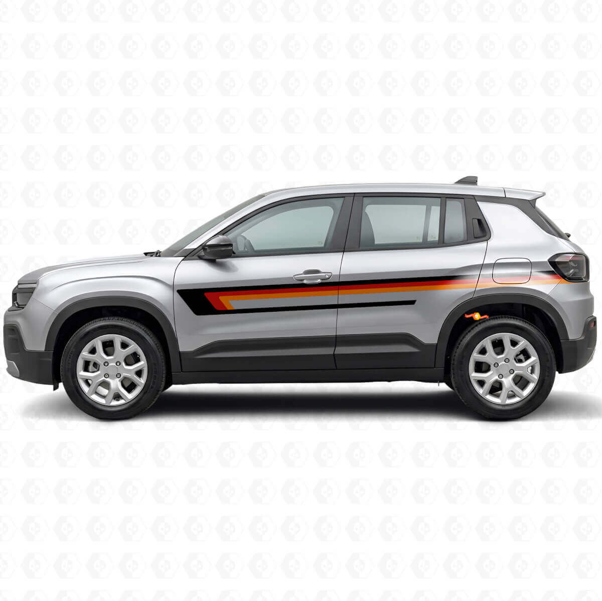 Triple Strepen Deurzijde Vinyl Decal voor Jeep Avenger 2023+