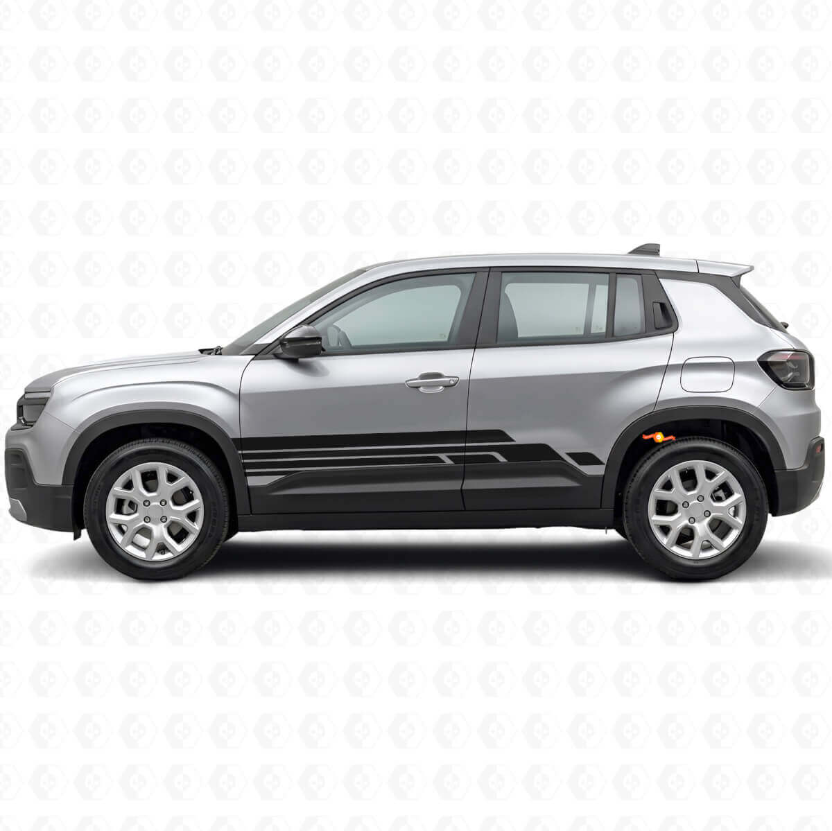 Gebogen Strepen Zij Vinyl Decal Kit voor Jeep Avenger 2023+