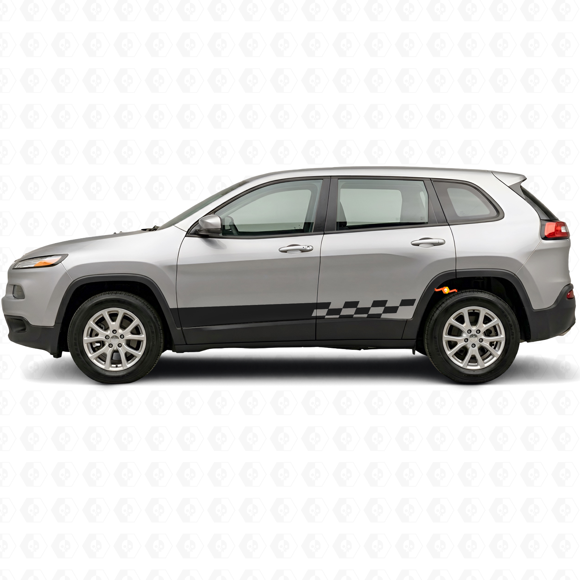 Geblokte Strepen Zijvinylsticker voor Jeep Cherokee KL 2013-2023