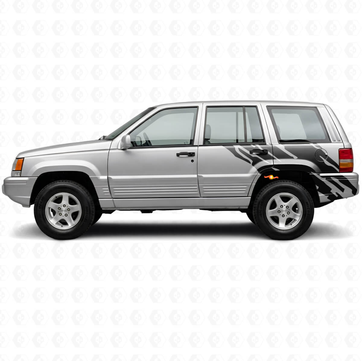 Modderspatten Grafiek Achterzijde Vinyl Decal voor Jeep Grand Cherokee 1993-1998