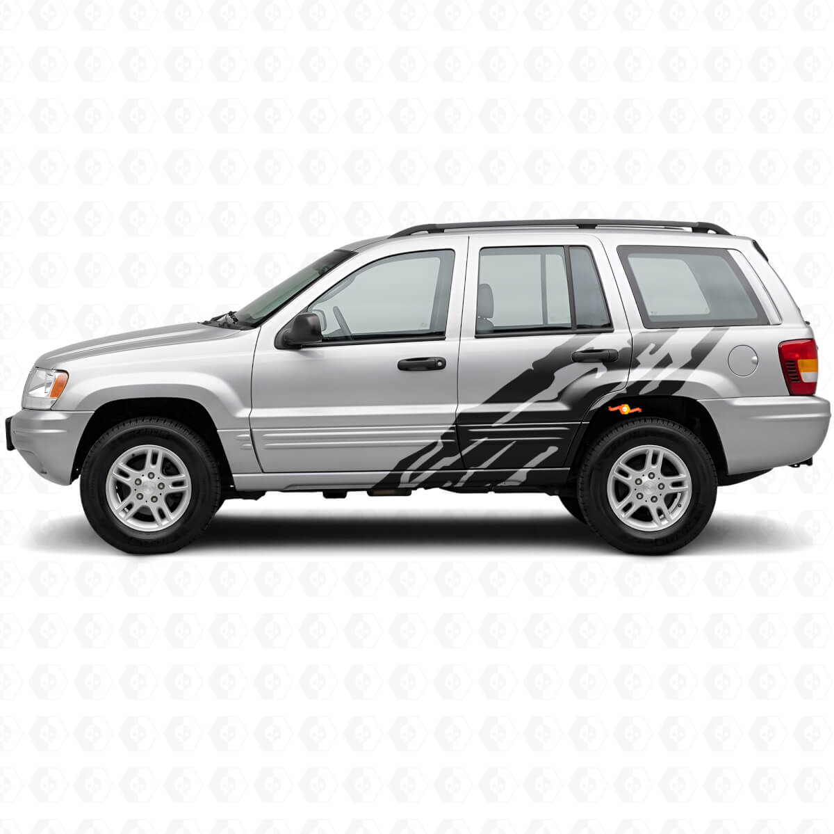 Modderspatten Grafische Zij Vinyl Sticker voor Jeep Grand Cherokee 1999-2004