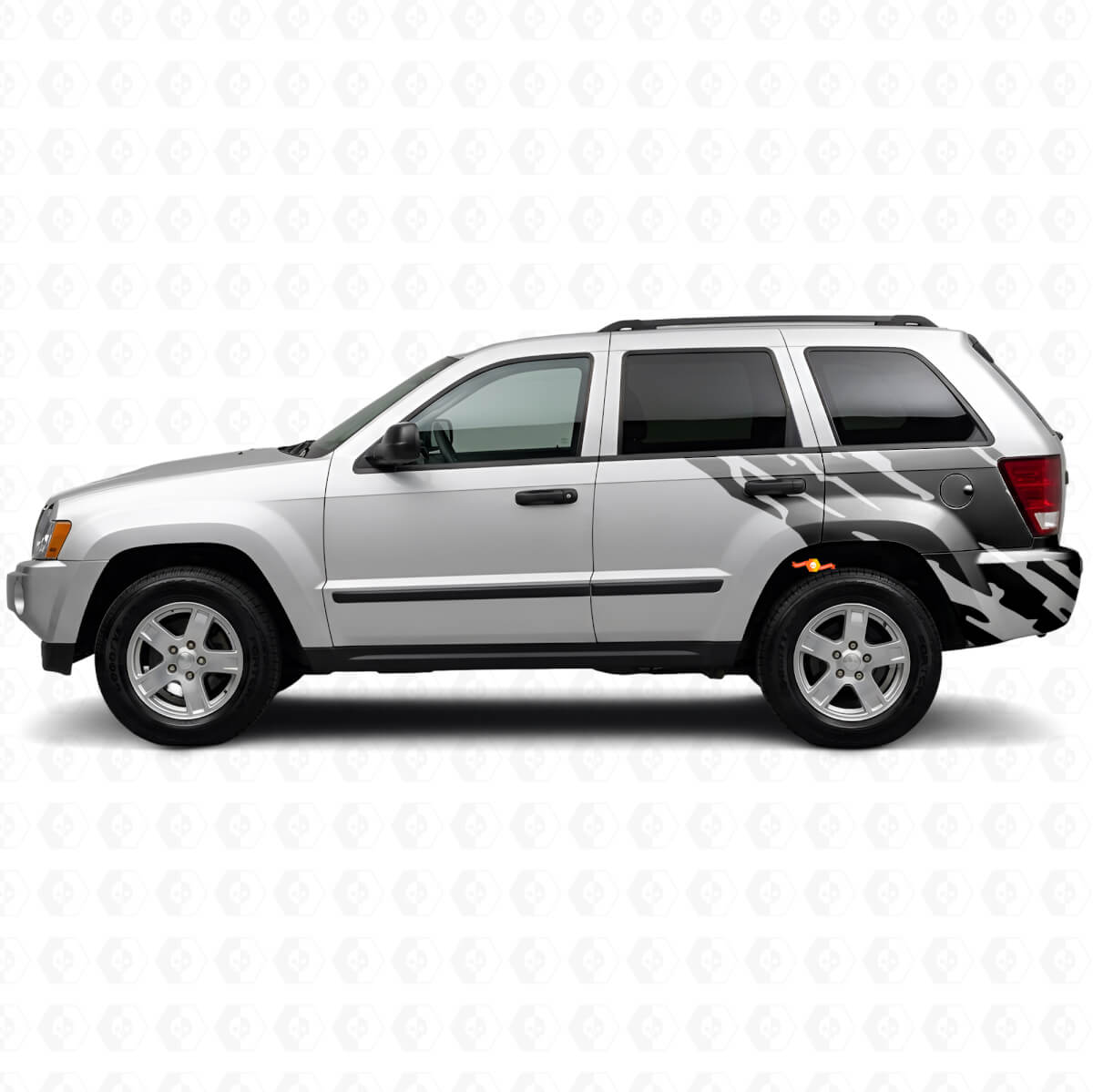 Modderspatten Grafische Achterzij Vinyl Sticker voor Jeep Grand Cherokee 2005-2010