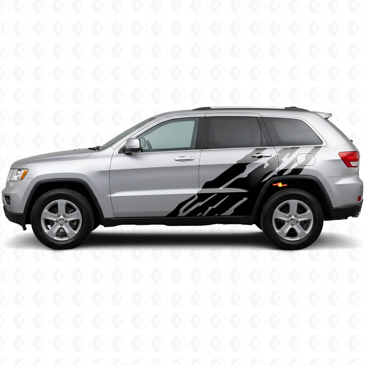 Modderspatprint Zijkant Vinyl Decal voor Jeep Grand Cherokee 2011-2021