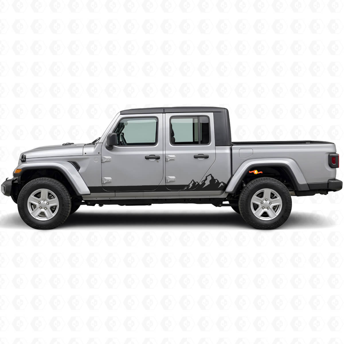 Mountains dunne strepen zij vinyl decal voor Jeep Gladiator 2020+