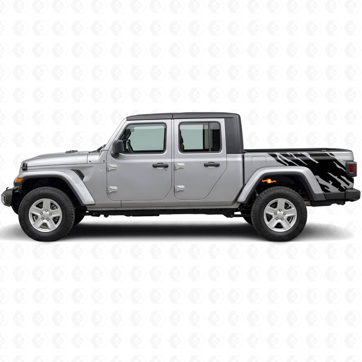 Modderspat Grafische Achterzij Vinylsticker voor Jeep Gladiator 2020+