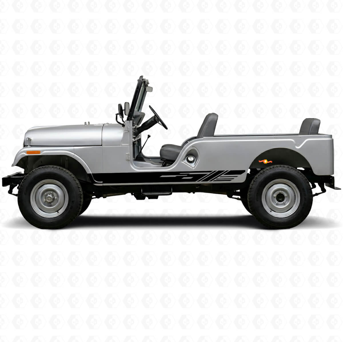Versierde Vinyl Zijstrepen Decal Kit voor Jeep CJ-6 1955-1975