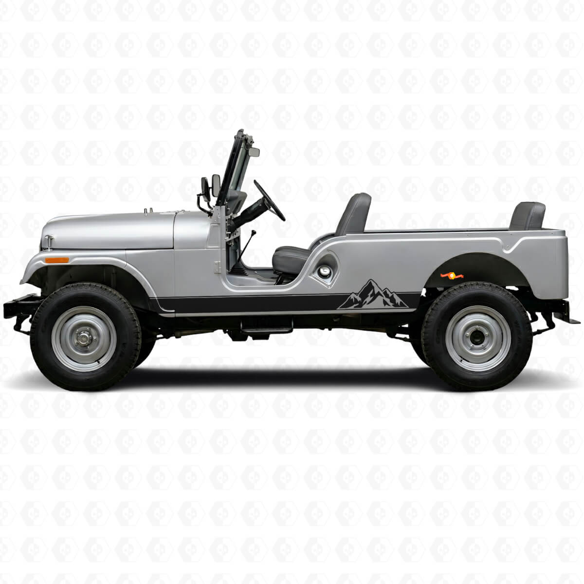 Mountains Stijl Strepen Zij Vinyl Decal voor Jeep CJ-6 1955-1975