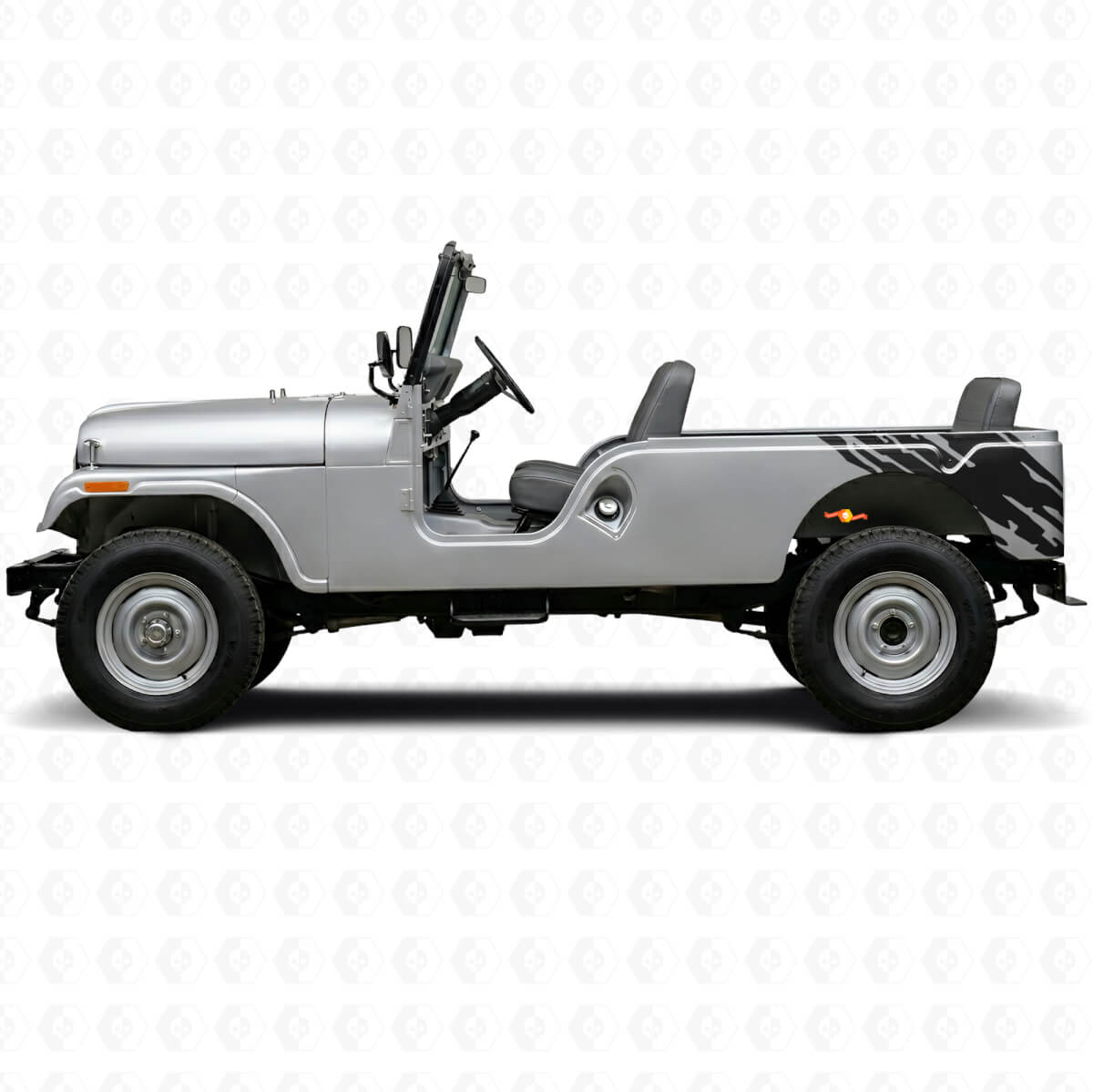 Modderspatgrafiek Achterzij Vinyl Sticker voor Jeep CJ-6 1955-1975