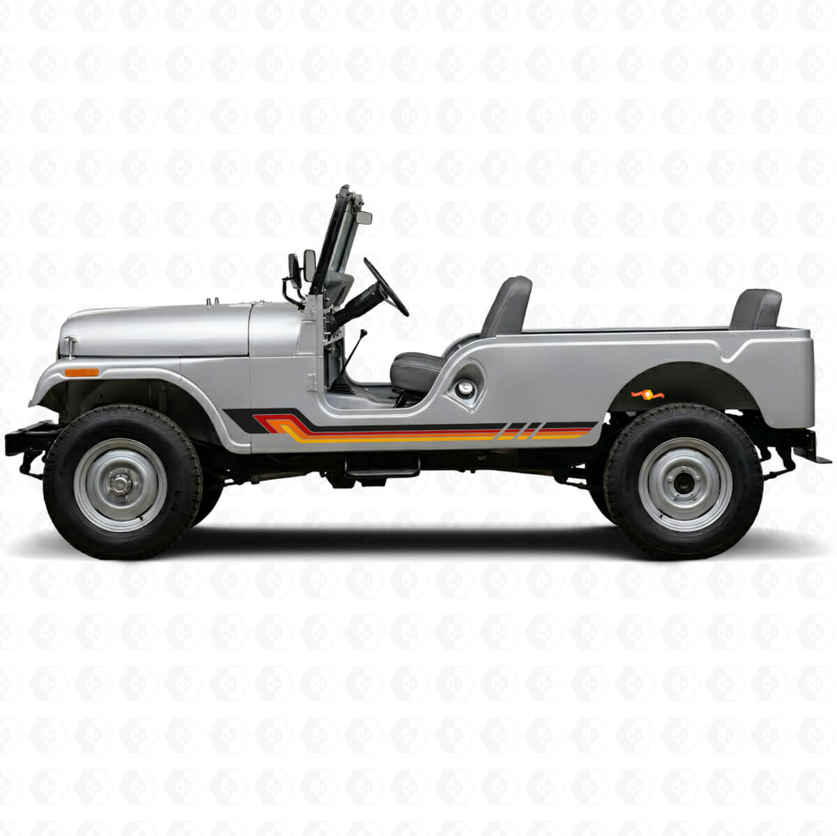 Vintage stijl zijstrepen vinyl decal voor Jeep CJ-6 1955-1975