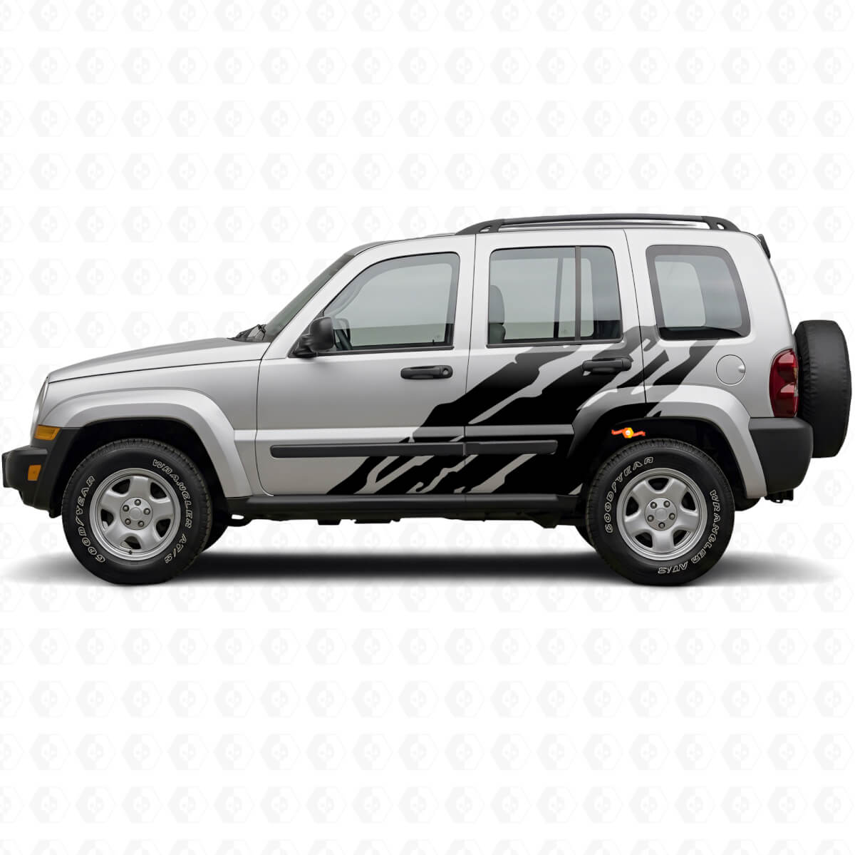 Modderspatgrafiek zijvinylsticker voor Jeep Liberty 2002-2012