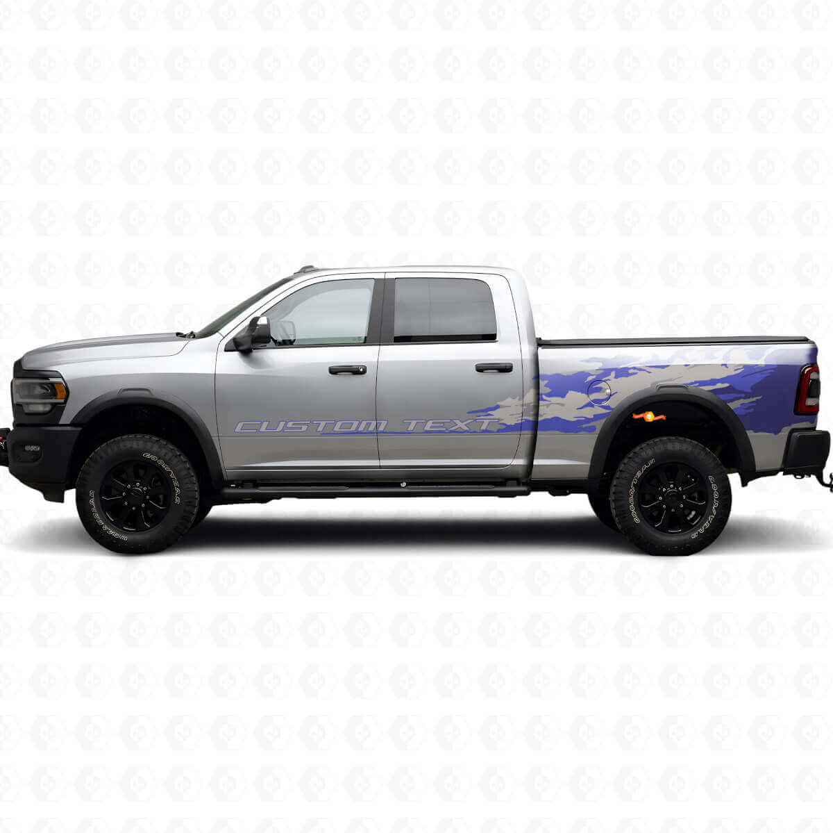 Aangepast Tekst Modderspat Zij Vinyl Decal Kit voor Dodge Ram 2013–2020