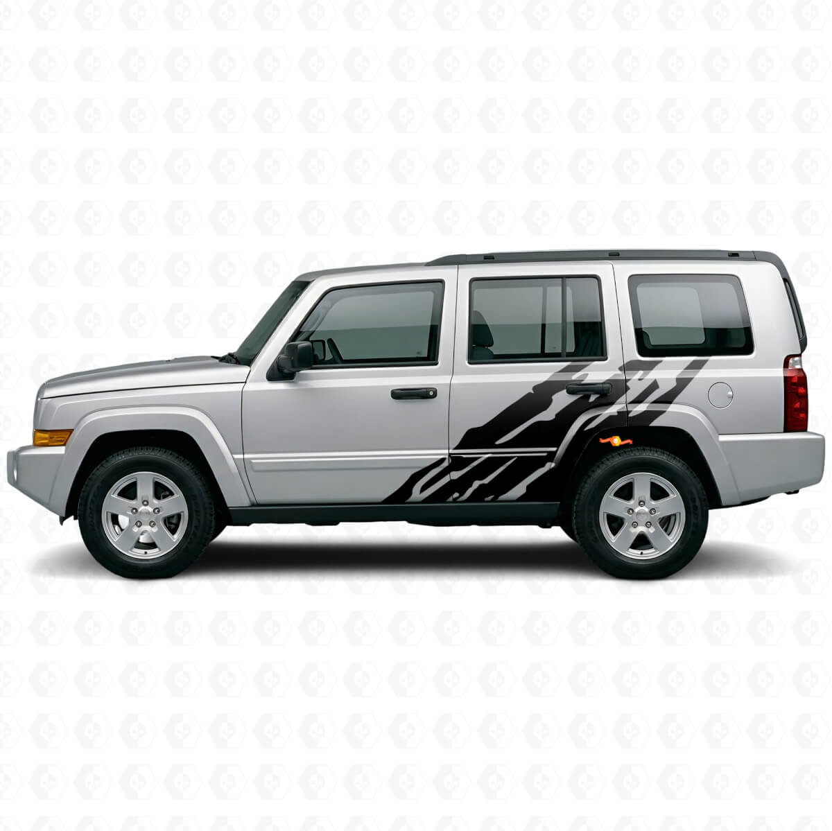Modderspatten Grafische Zijfolie Sticker voor Jeep Commander 2006-2010