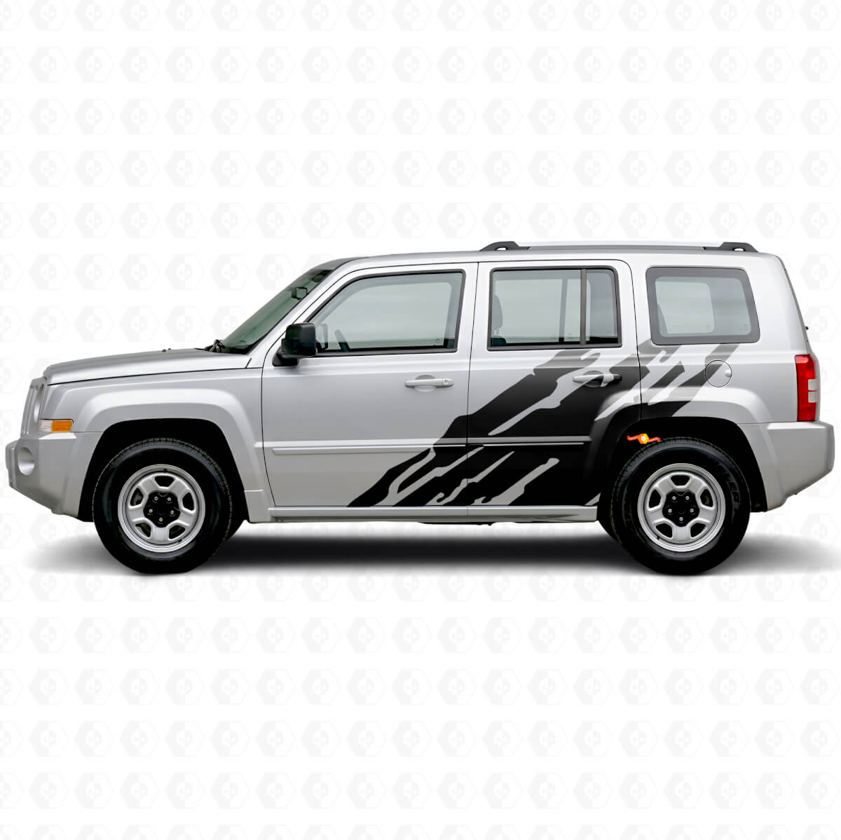 Modderspat Grafische Zijvinylsticker voor Jeep Patriot 2007-2017