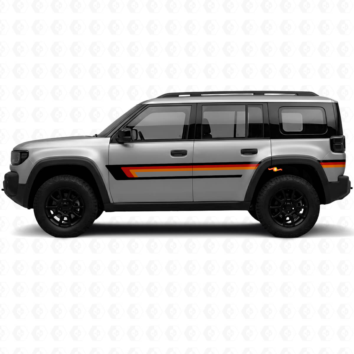 Triple Strepen Deurzijde Vinyl Sticker voor Jeep Recon 2026+