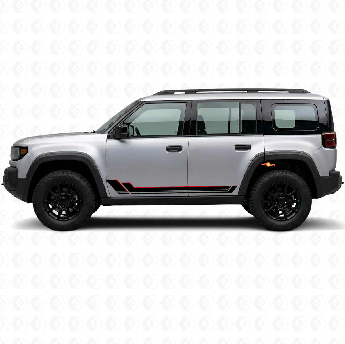 Dubbele Strepen Rocker Panel Vinyl Decal voor Jeep Recon 2026+