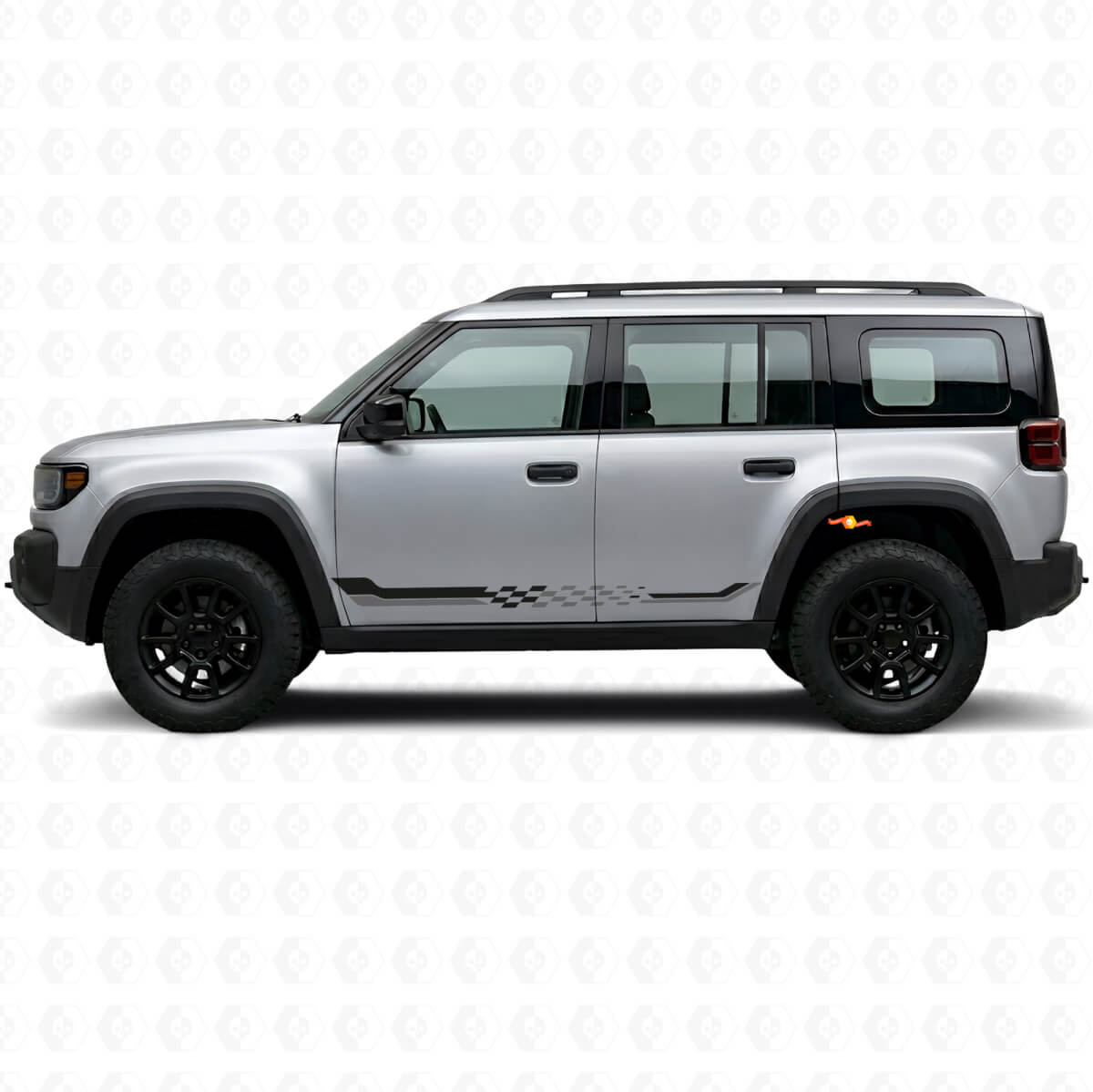 Zwarte Vlag Zijstrips Vinyl Sticker voor Jeep Recon 2026+