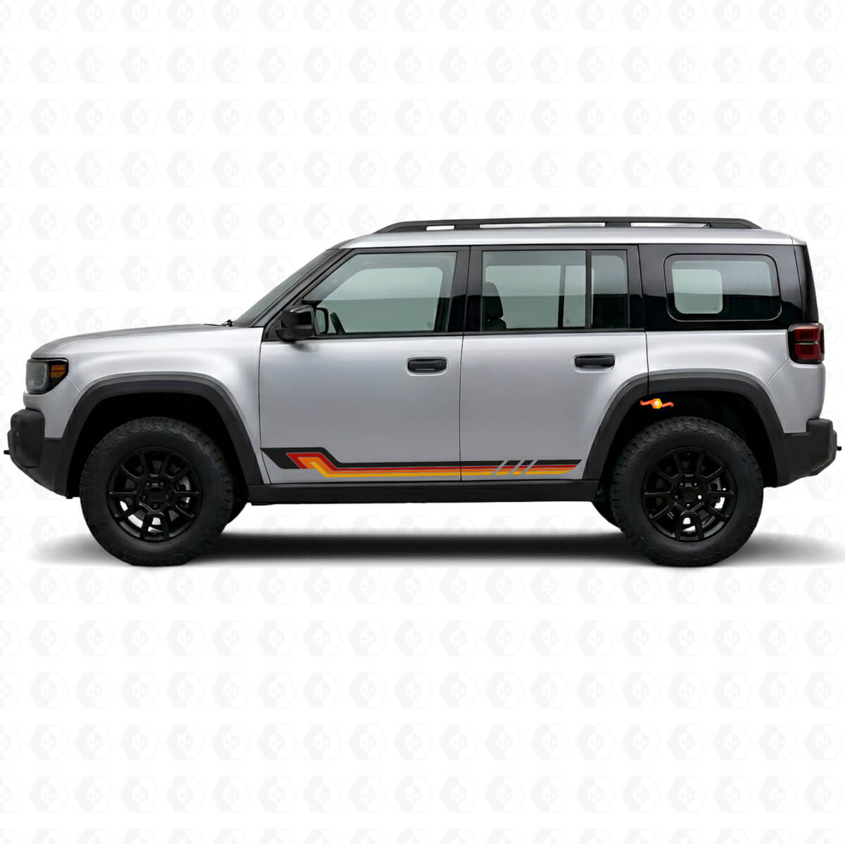 Vinylsticker in Vintage Stijl met Zijstrepen voor Jeep Recon 2026+
