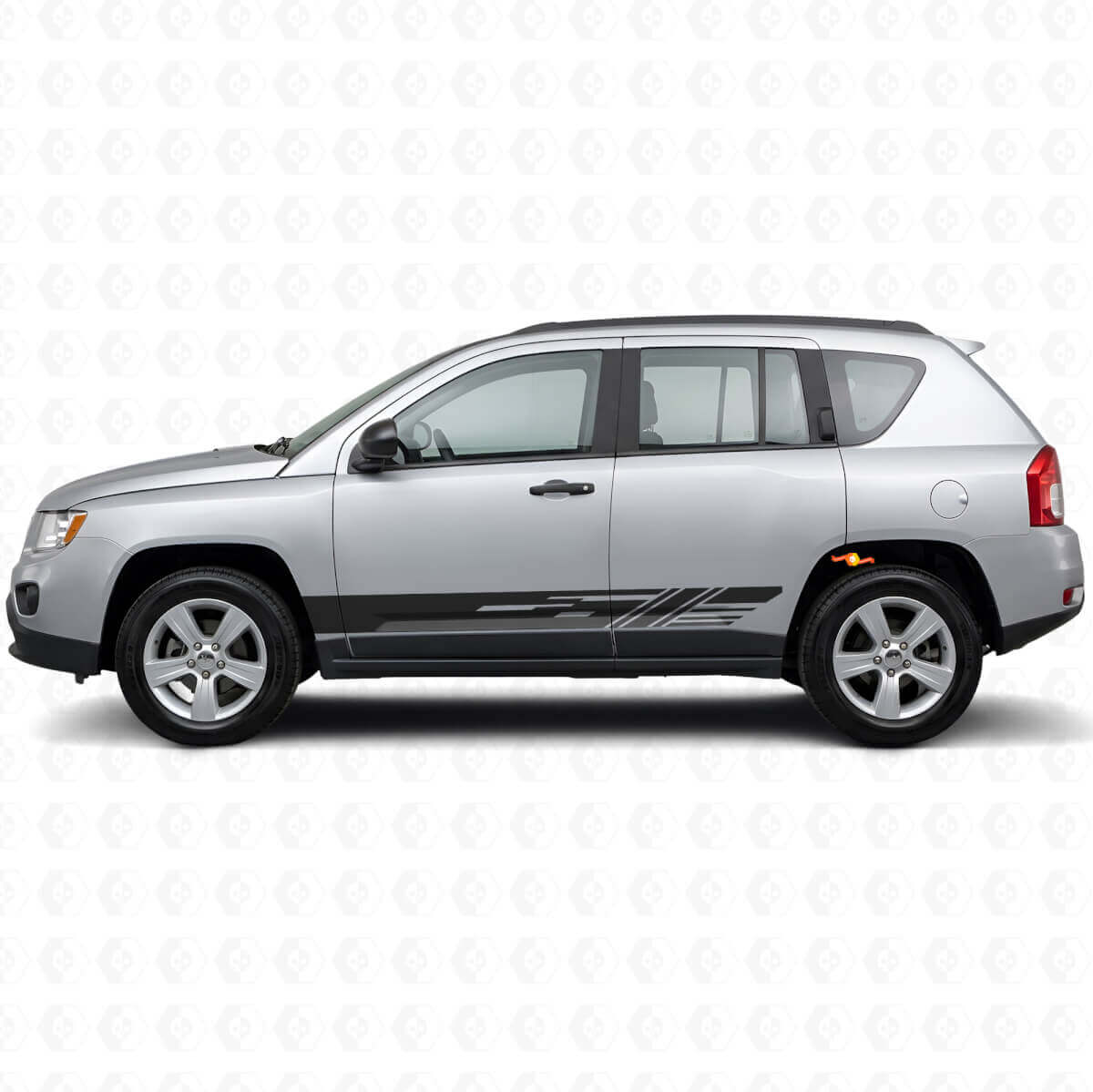 Versierde zijstrepen vinylsticker voor Jeep Compass 2007-2016