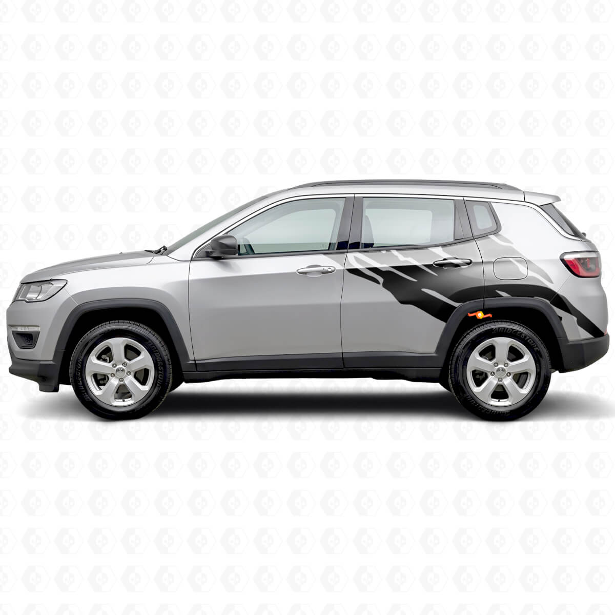 Modderspatprint Achterzijvinylsticker voor Jeep Compass 2016+