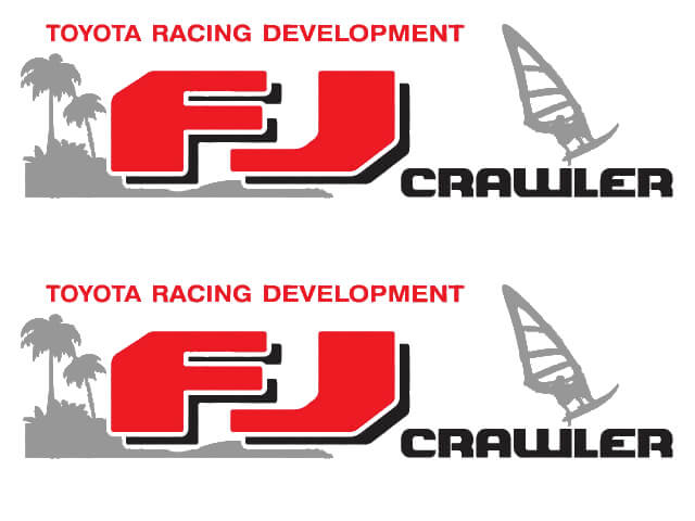 FJ Crawler zij vinyl sticker set voor Toyota FJ Cruiser