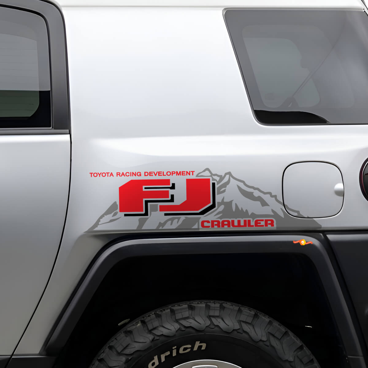 TRD-stijl FJ Crawler Berg Zijde Vinyl Decal Paar voor Toyota FJ Cruiser