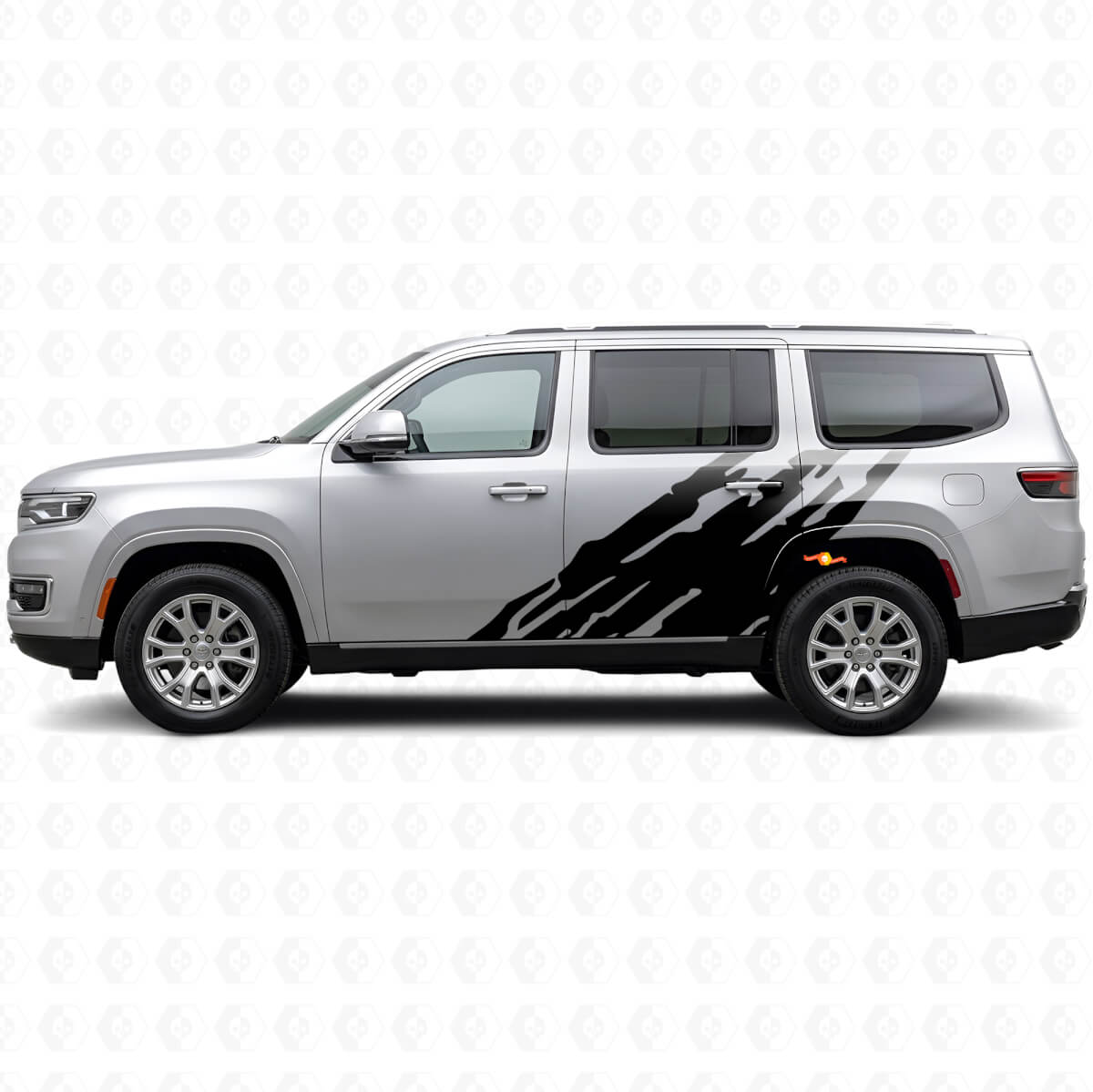 Modder Spat Grafiek Zijkant Vinyl Decal voor Jeep Wagoneer 2022+