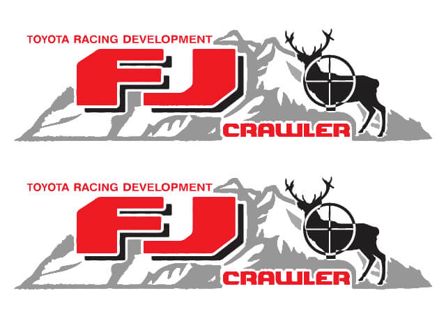 FJ Crawler Mountain Deer Zij Vinyl Decal Kit voor Toyota FJ Cruiser