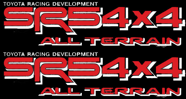 SR5 4x4 All Terrain TRD-stijl Zijkant Vinylstickers voor Toyota