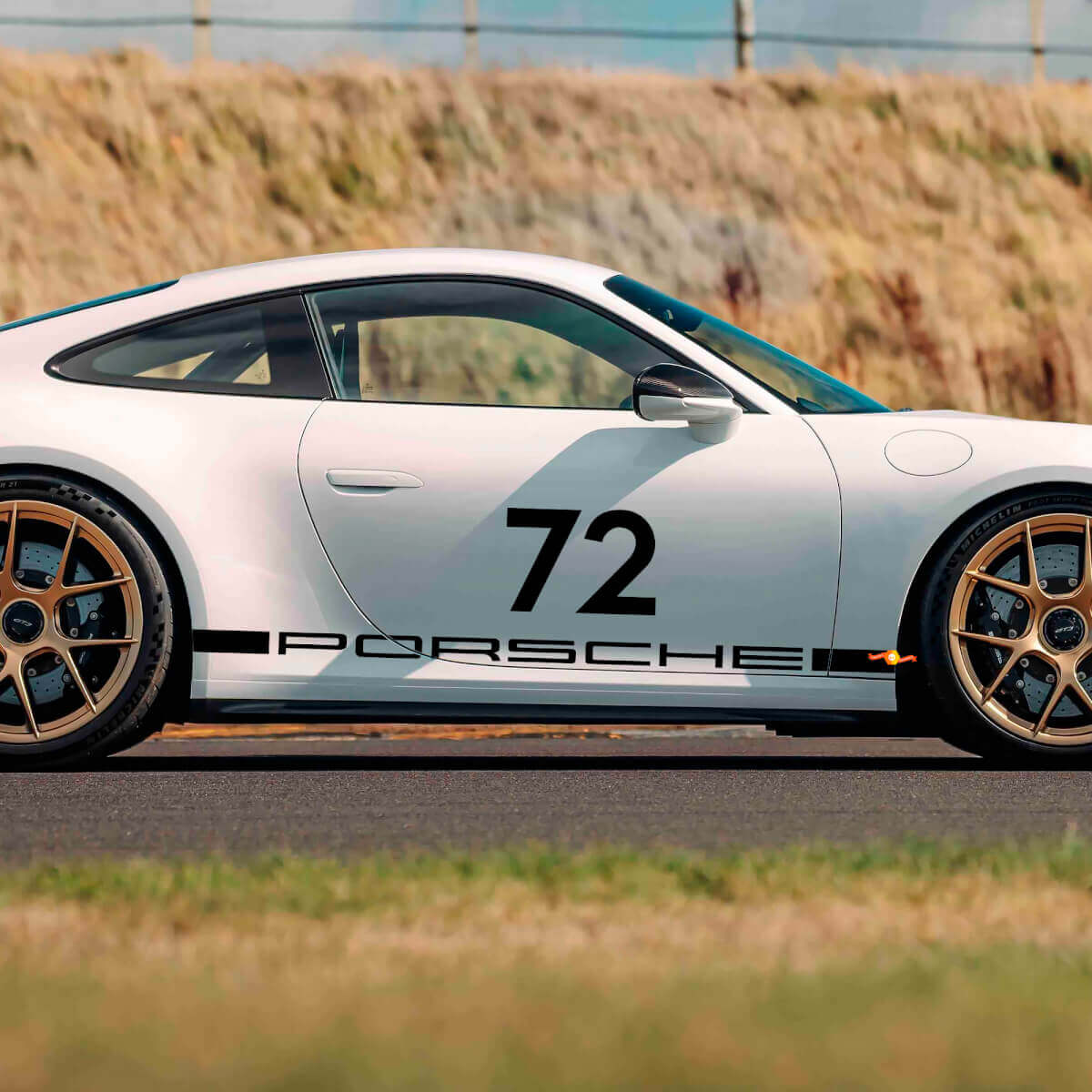 72 Racing Style Zijkant Vinyl Sticker 2 voor Porsche 911 GT3