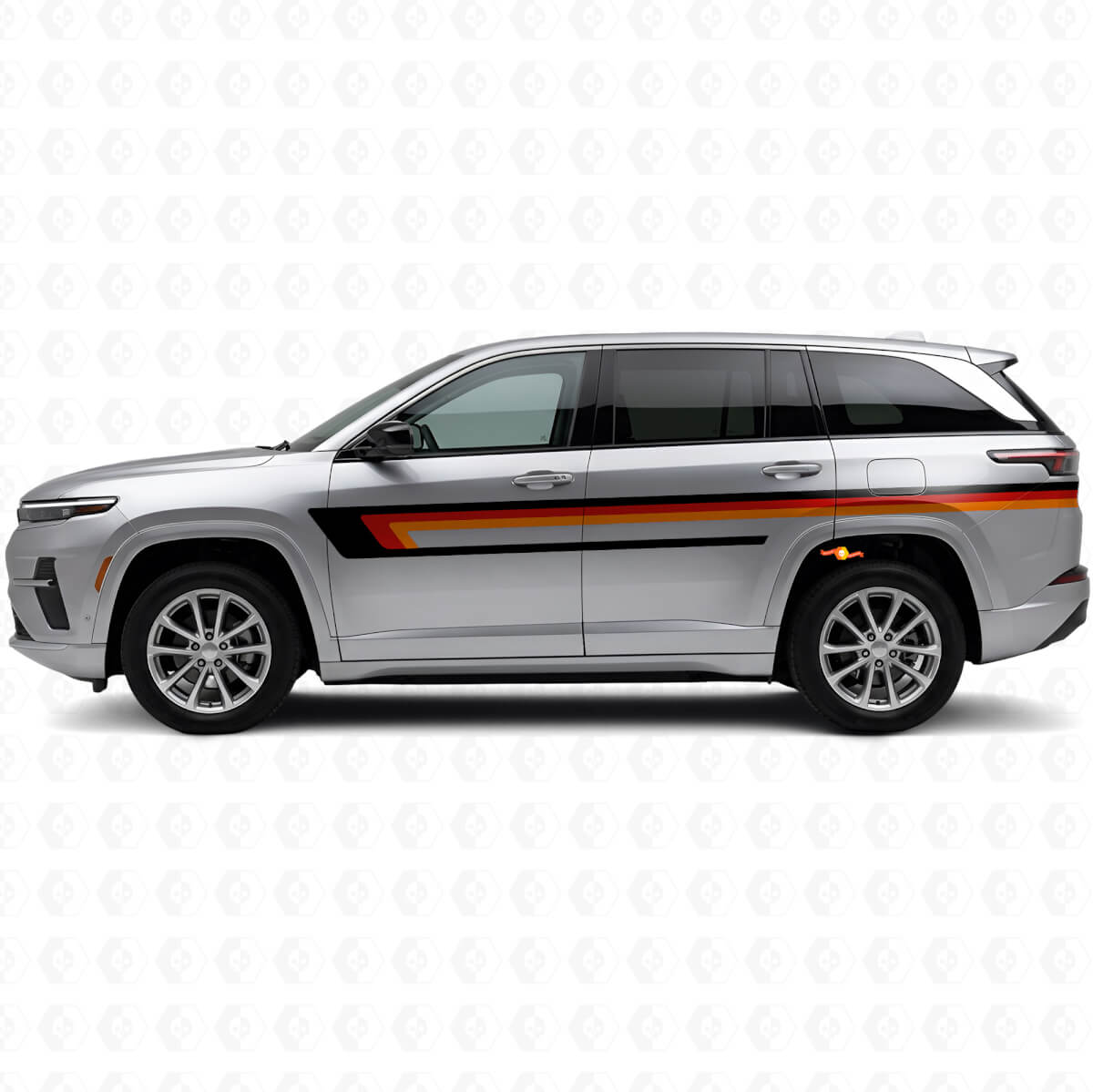 Triple stripes zijdeur vinylstickers voor Jeep Wagoneer S 2024+