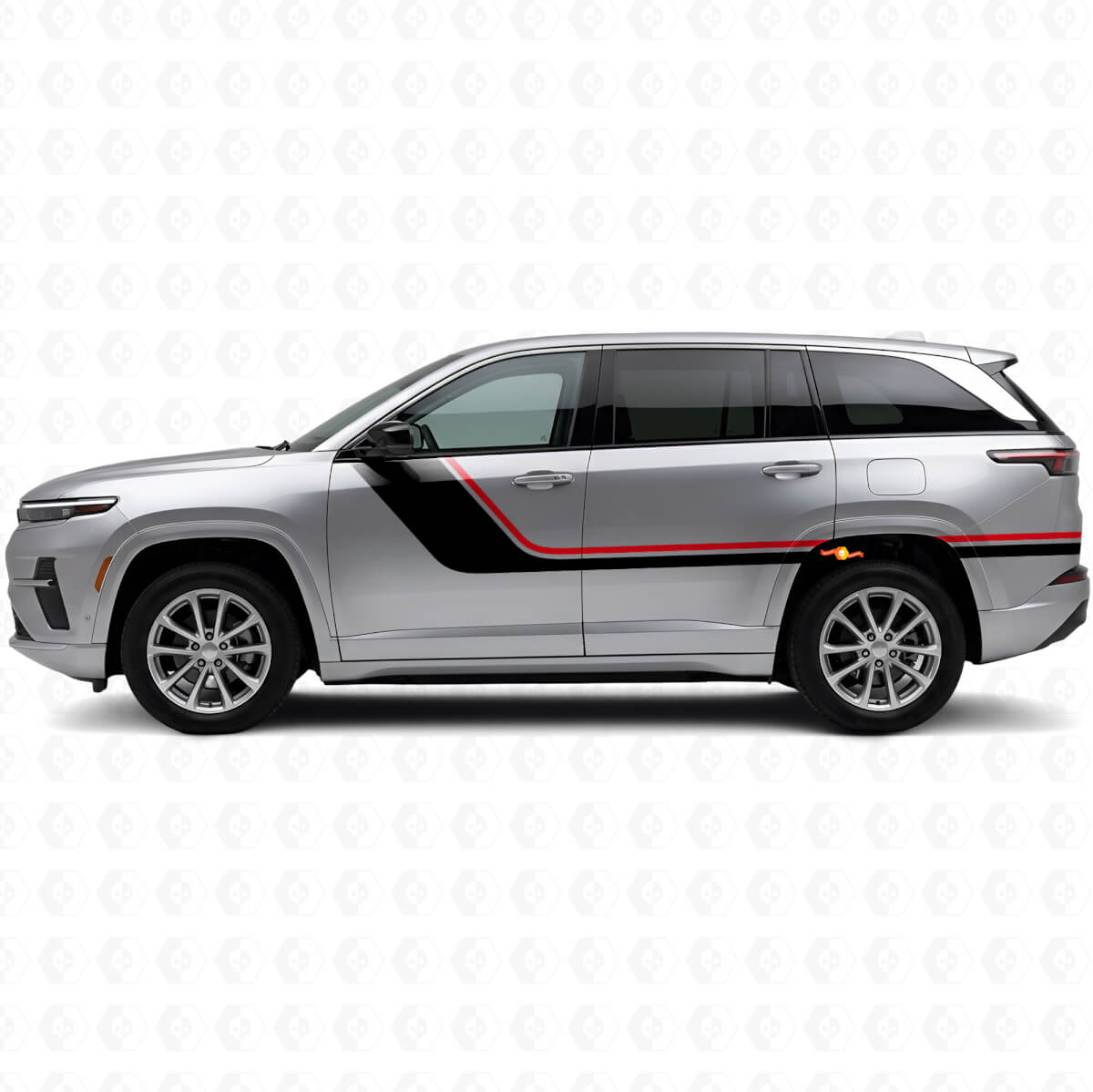 Twin Stripes Zijvinylsticker voor Jeep Wagoneer S 2024+