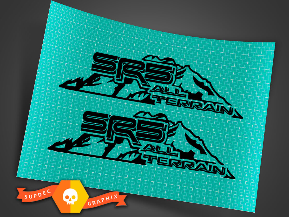 TOYOTA SR5 4X4 ALL TERRAIN DECAL Berg TRD racing ontwikkeling kant vinyl sticker sticker 3