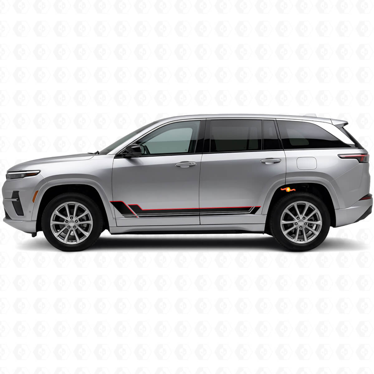 Twin Stripes Rocker Panel Vinylstickers voor Jeep Wagoneer S 2024+