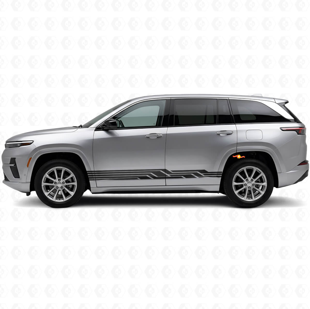 Ingewoven Strepen Zijvinyl Sticker voor Jeep Wagoneer S 2024+