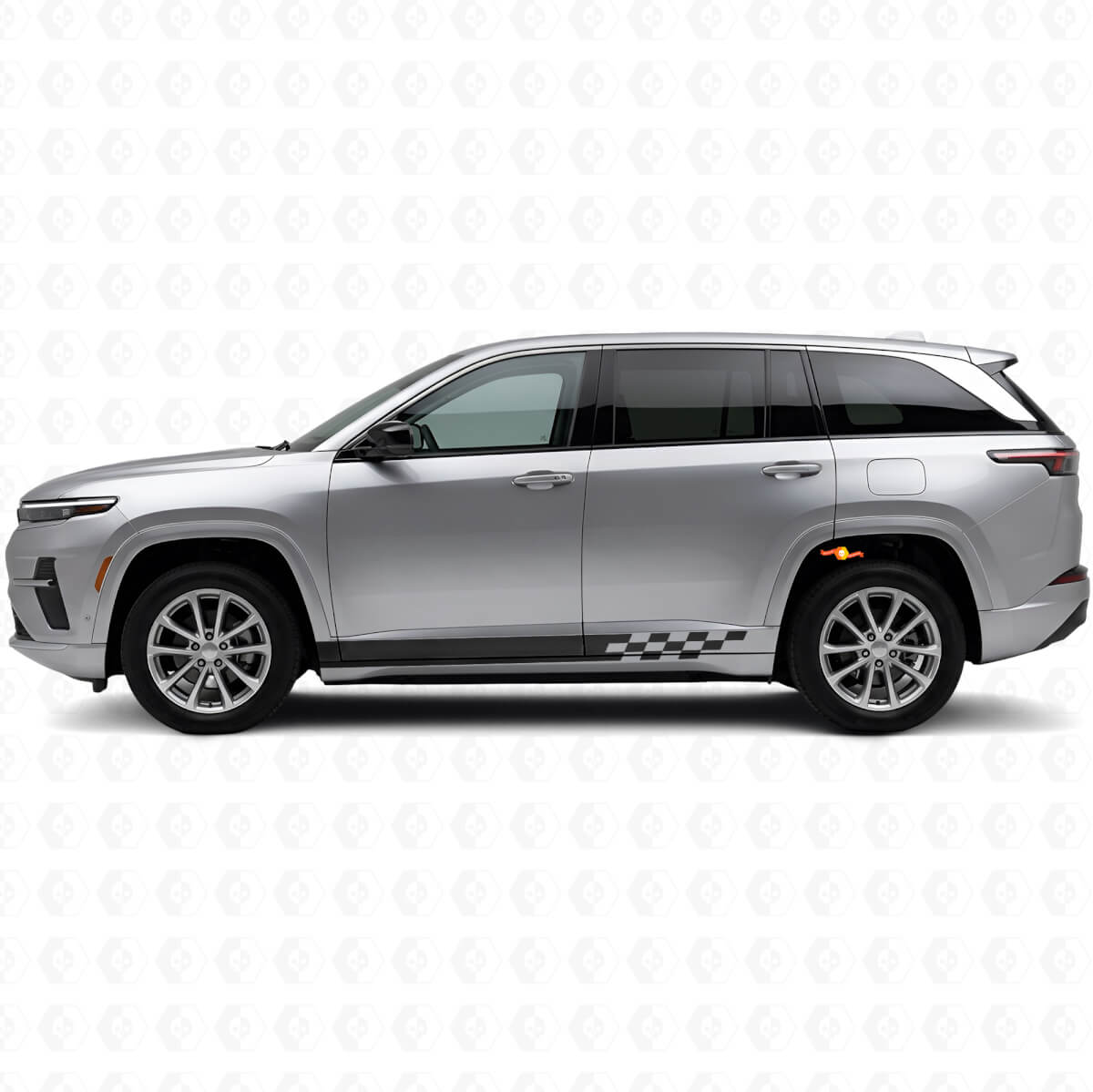 Ruitpatroon Strepen Zijkant Vinyl Decal voor Jeep Wagoneer S 2024+