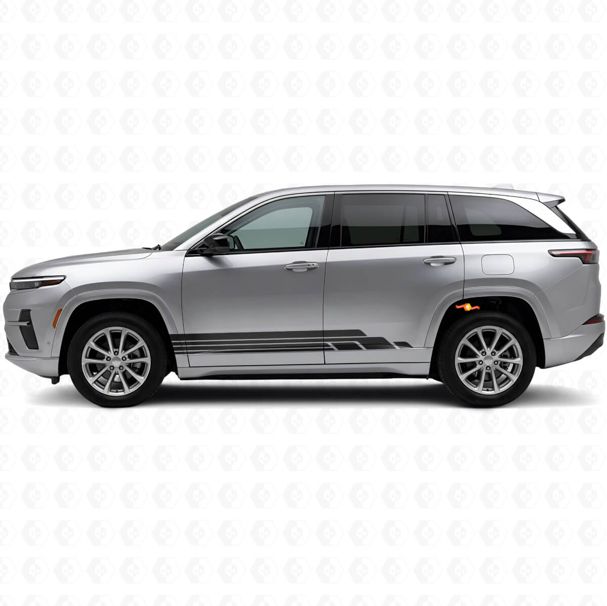 Gebogen Strepen Zij Vinyl Decal Kit voor Jeep Wagoneer S 2024+