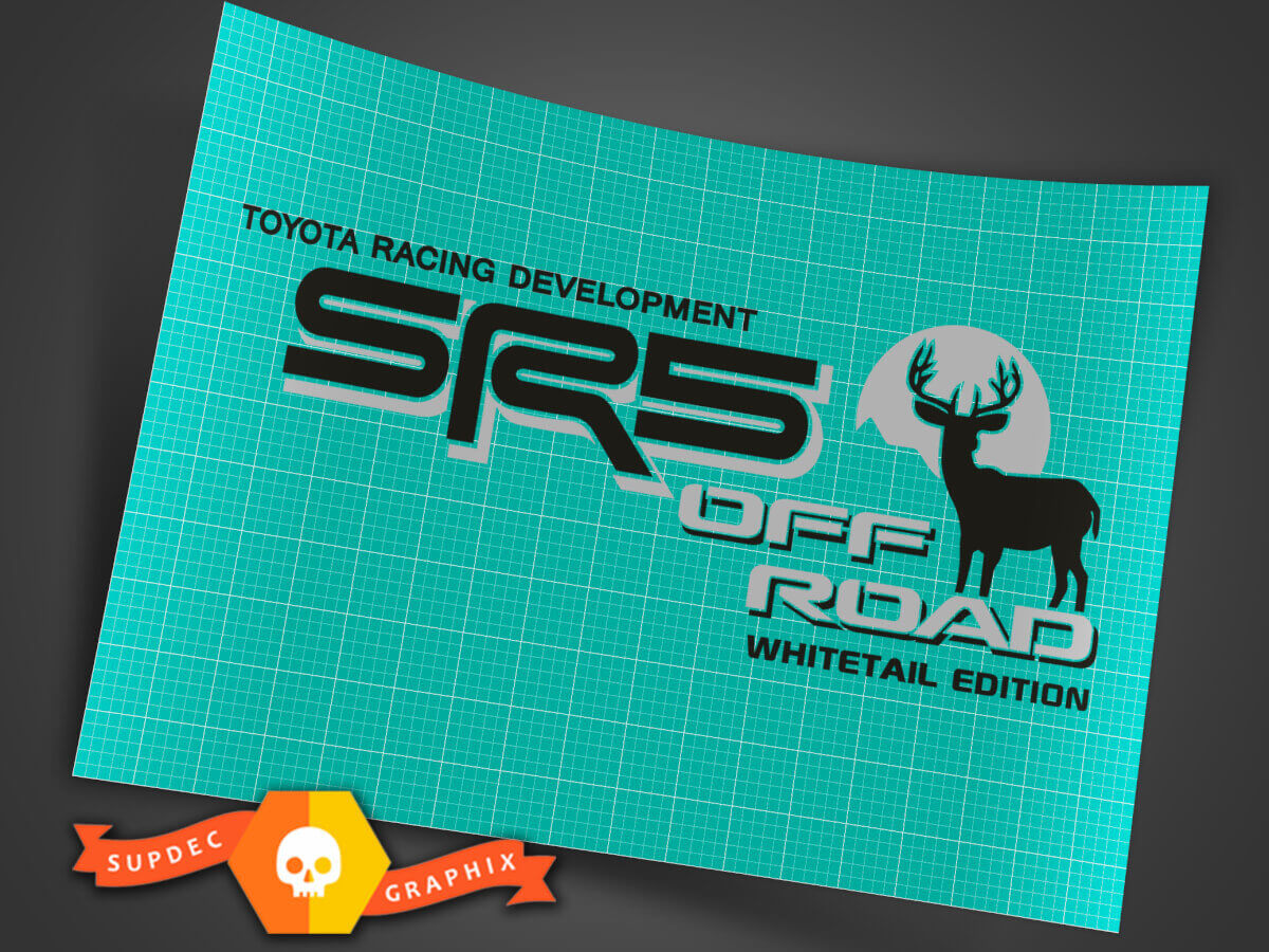 SR5 Off Road Whitetail Edition Zij Vinyl Stickers voor Toyota