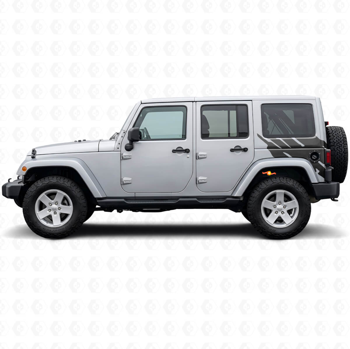 Modderspatprint Achterzijde Vinyl Sticker voor Jeep Wrangler JK 2007-2018