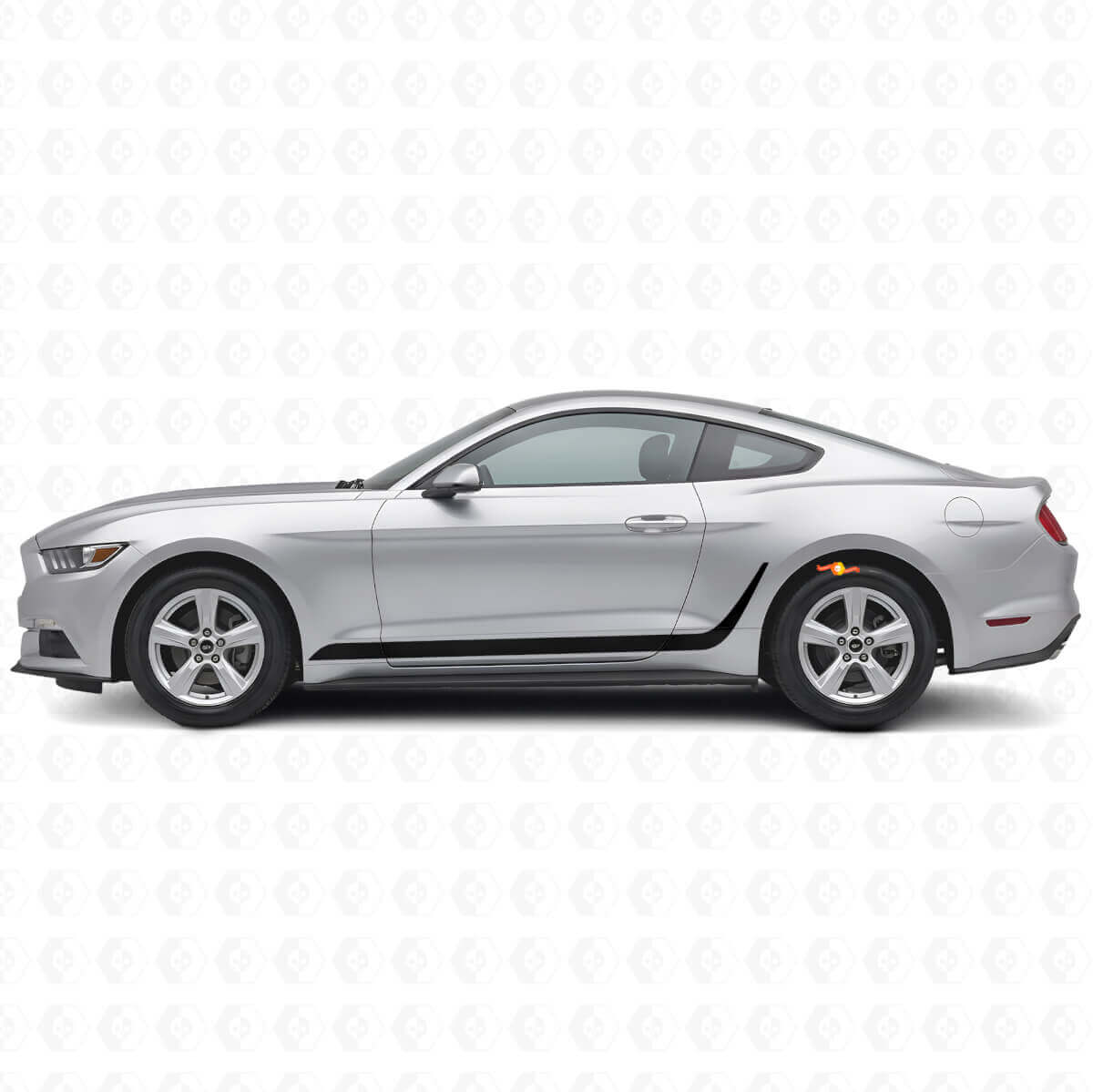 Gedecoreerde Strepen Zijvinyl Decal Kit voor Musclecar Mustang