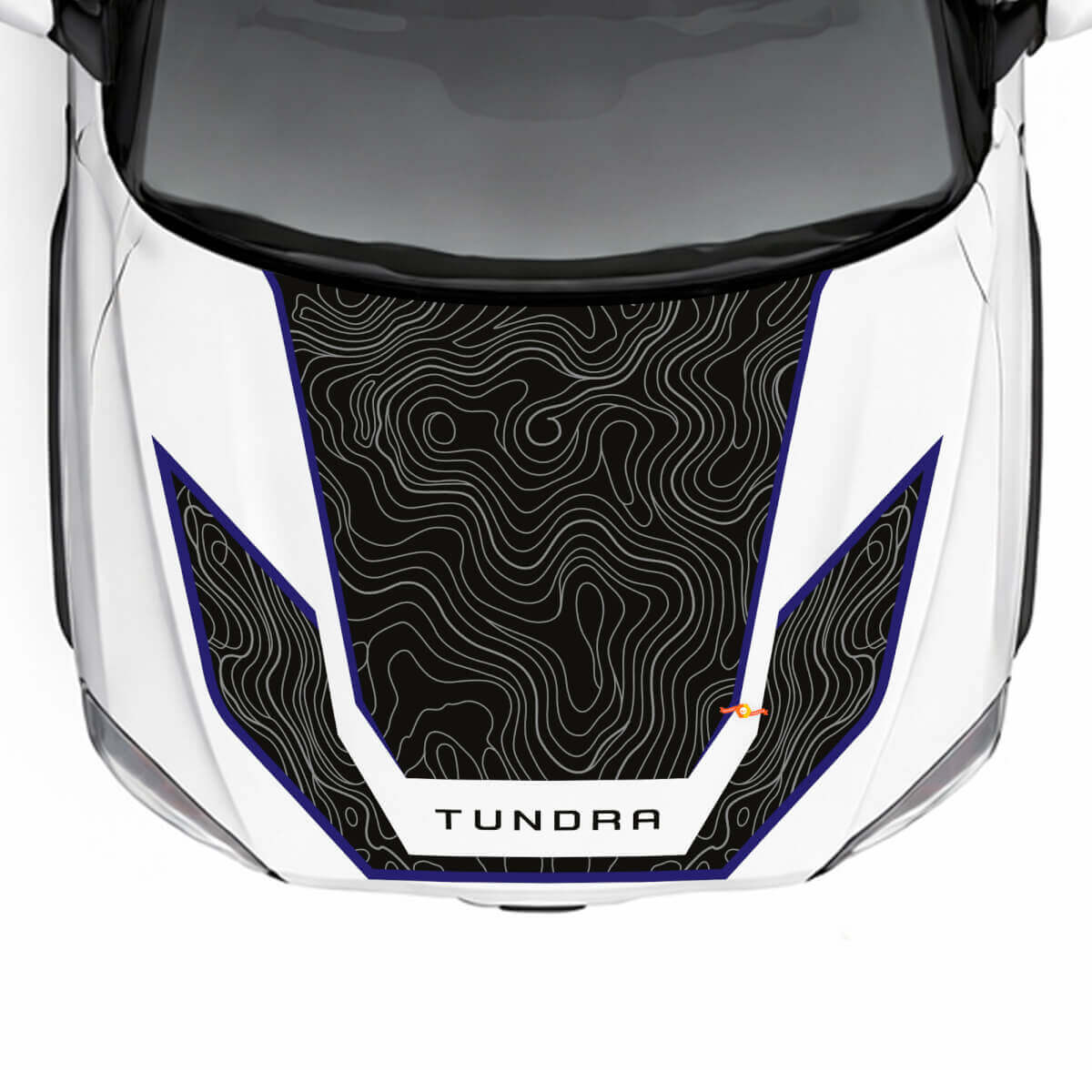 Topografische Kaart Volledige Kit Vinyl Decal voor Toyota Tundra Hybrid 2023